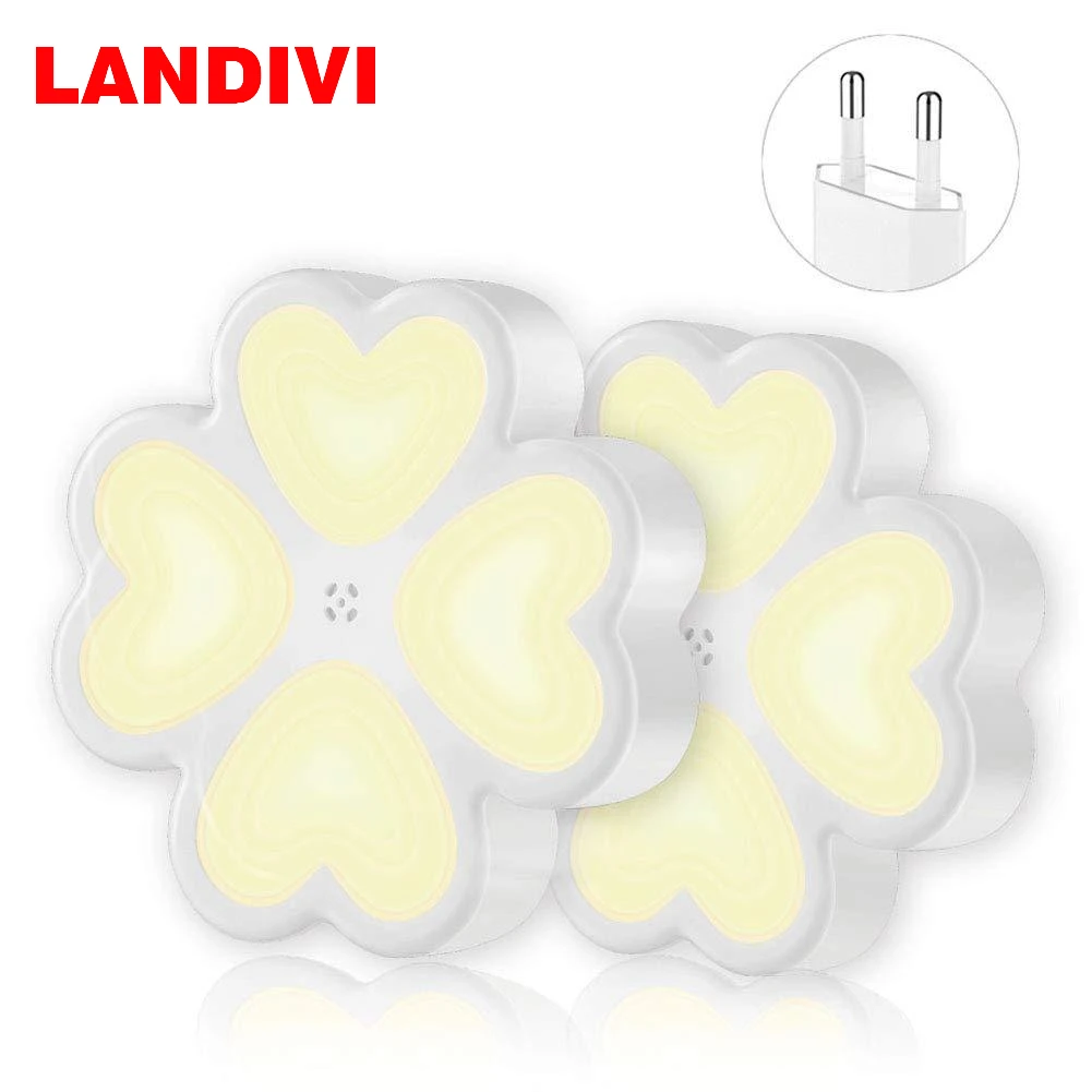 

LANDIVI Clovers intelligent light control led nightlight bedroom decorative lamp feeding lamp for baby with US, EU, UK plug