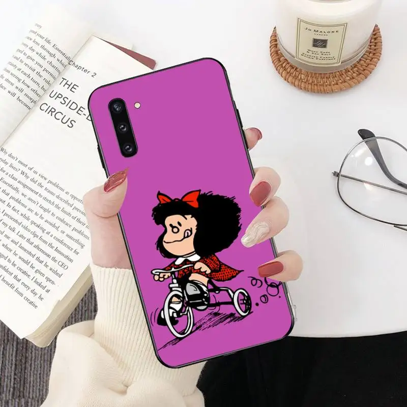 Чехол для телефона PENGHUWAN mafalda черный мягкий чехол Samsung Galaxy J7 J8 J6 Plus 2018 Prime Note 7 8 9 10 pro |