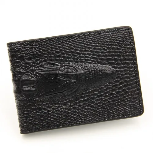 blackA Bokinslon, мужской кошелек, много карт, крокодиловый узор, ручка, кошелек, мужской, двойной, для документов, модный кошелек, мужской - Цвет: blackA