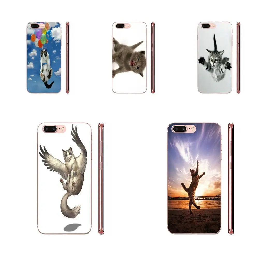 Защитные лоты милых летающих кошек для HTC Desire 530 626 628 630 816 820 One A9 M7 M8 M9 M10 E9 U11 U12 Life Plus -