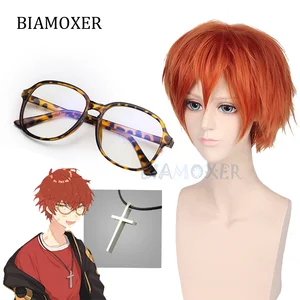 Парик для косплея игровой Мистик-мессенджер 707, ожерелье-Крест с кулоном, Реплика очков для косплея, полный комплект, парики, косплей, реквизит