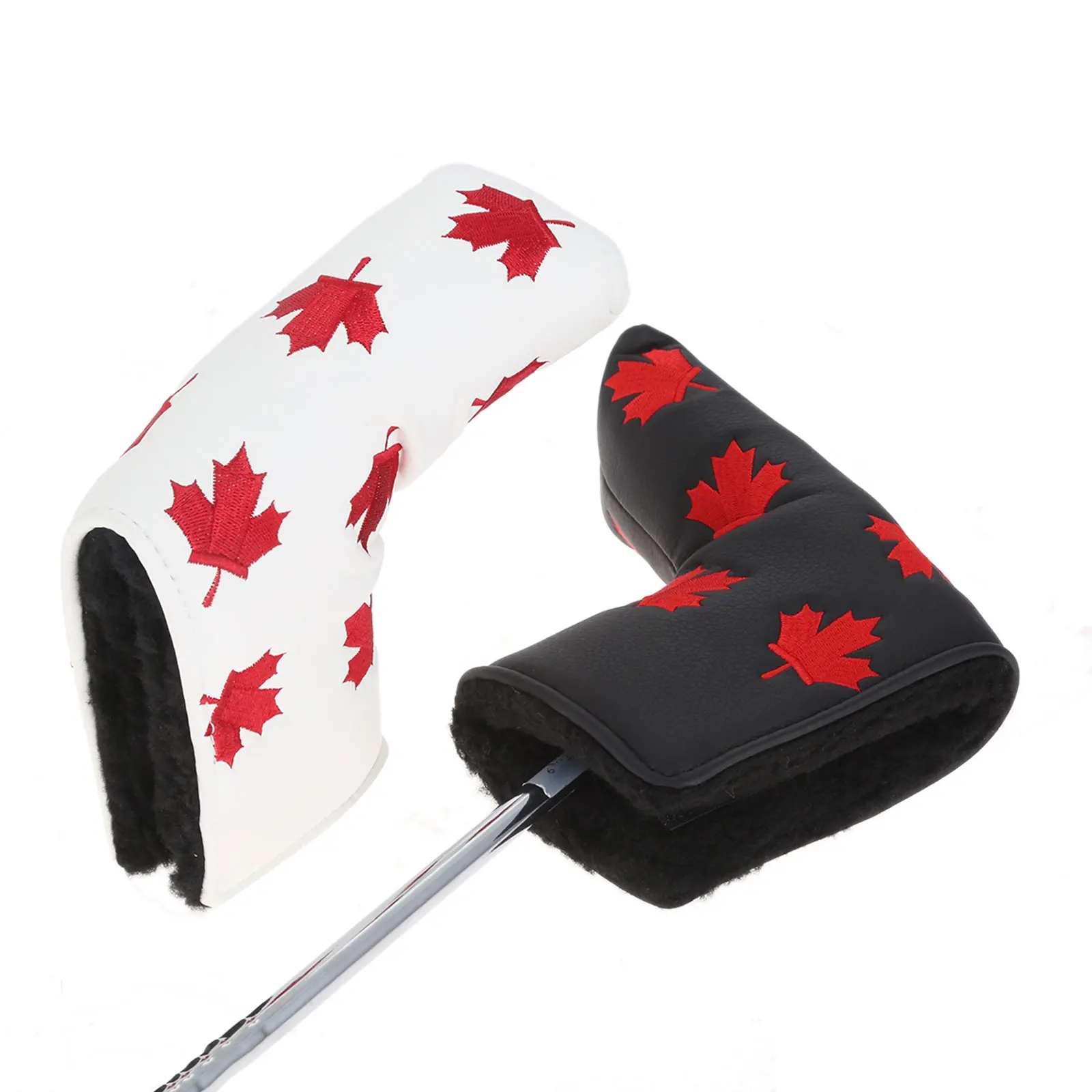 1 шт. PU Гольф канадского флага красными кленовыми листьями чехол для короткой