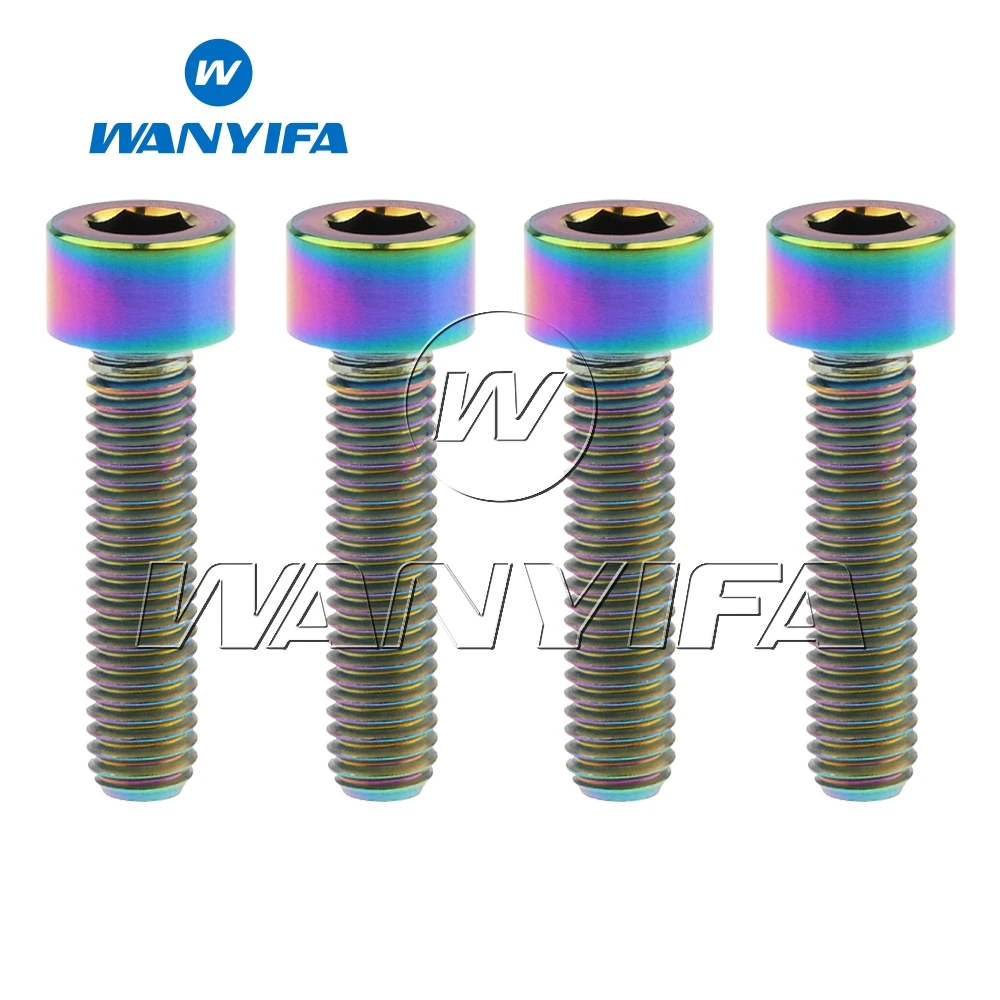 Титановый "Wanyifa" болты M6x25mm шестигранный винт для велосипеда ободного тормоза винт 4 шт