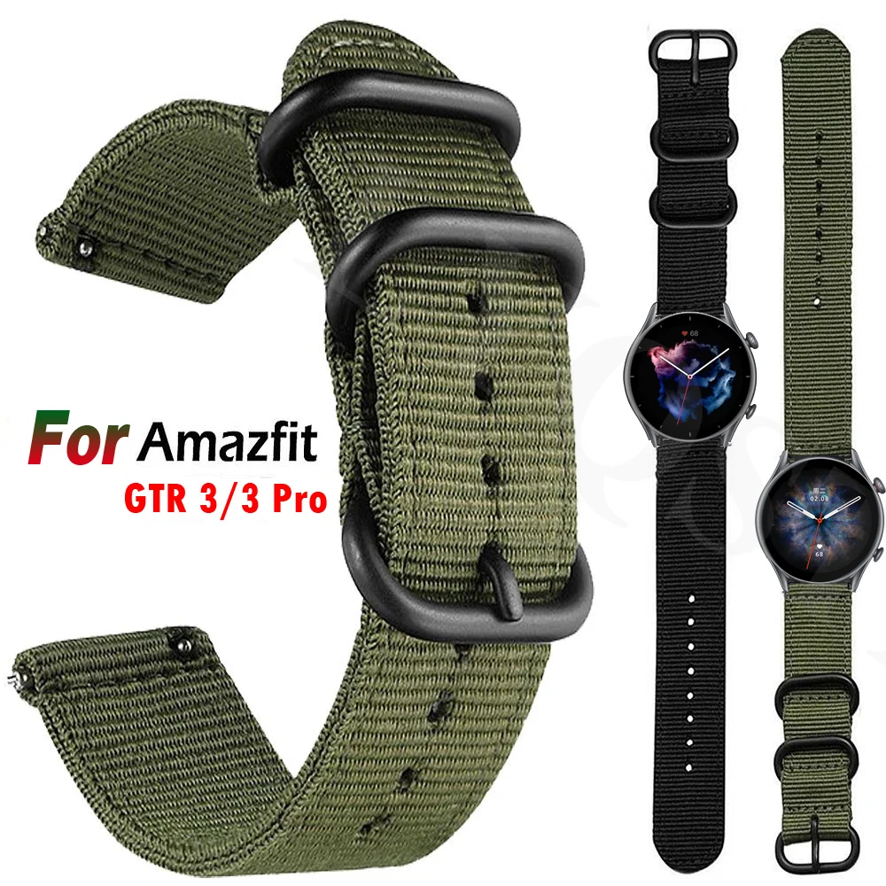 Ремешок нейлоновый для Xiaomi Huami Amazfit GTR 3/GTR3 Pro сменный Браслет смарт-часов 22 мм |