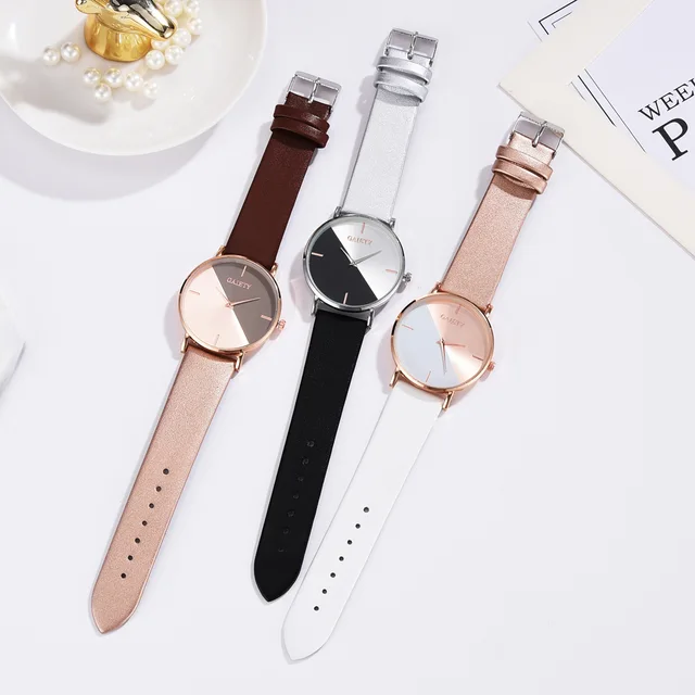 Fashion Ladies Watch For Women Quartz Watches Double Color Women's Hand Watches Elegant Women's Wrist Lovers Watch 2021 Bracelet 3