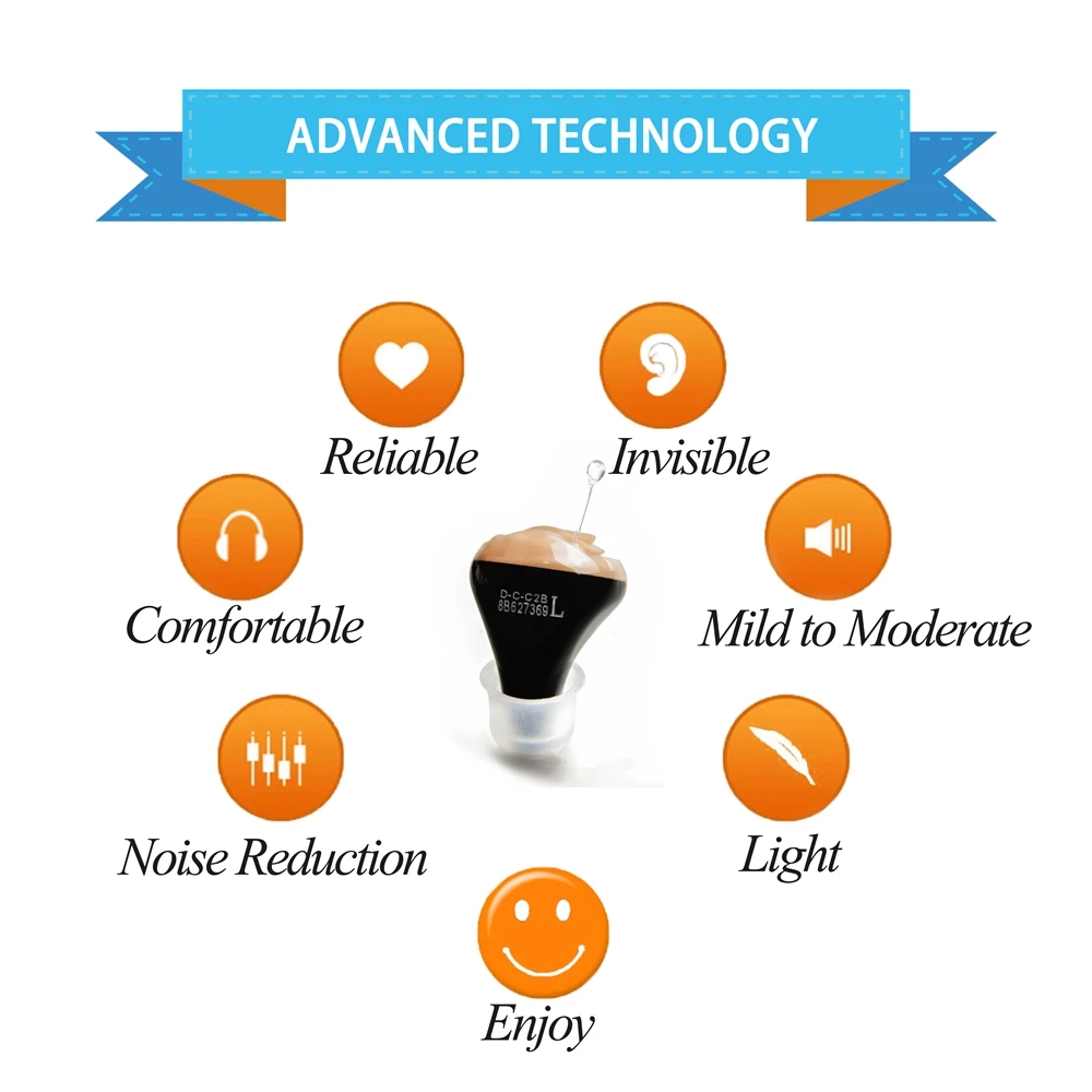 LW F01 слуховой аппарат с шумоподавлением Регулируемый регулятор громкости