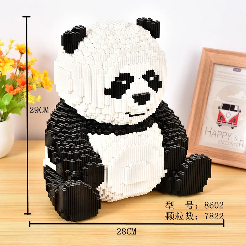 29 см Bamboo Panda строительные блоки Обучающие игрушки Мини Legoing фигурки Милая панда
