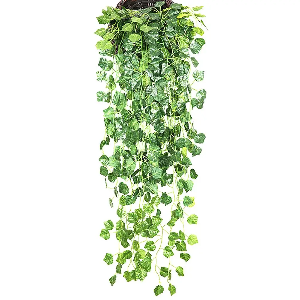 

2Pcs Artificial Cloth Green Vine Plant Pedant Wedding Home Garden Decoration