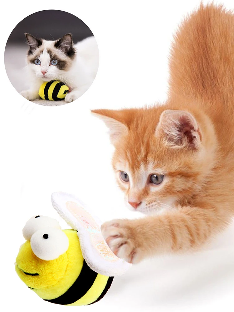Игрушка в виде пчелы для кошек игрушки помещении чтобы кошки играли одиночку и