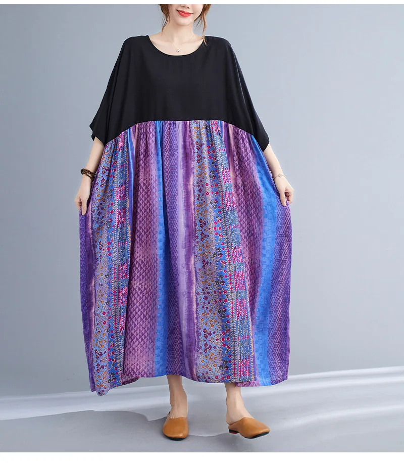 

Новое поступление, женское свободное летнее платье из хлопка и льна с коротким рукавом, модные элегантные женские повседневные платья для ж...