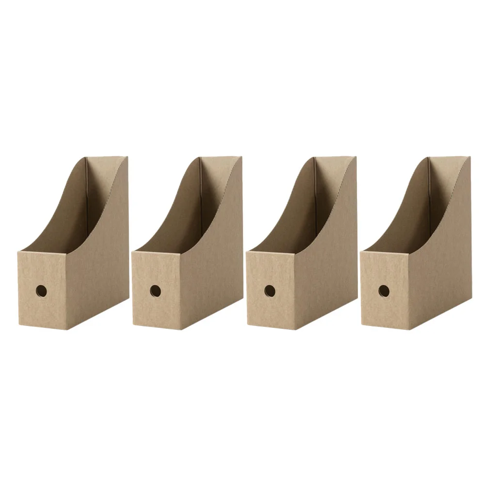 

4pcs Environmental Data File Boxes Practical File Storage Boxes Office Supply