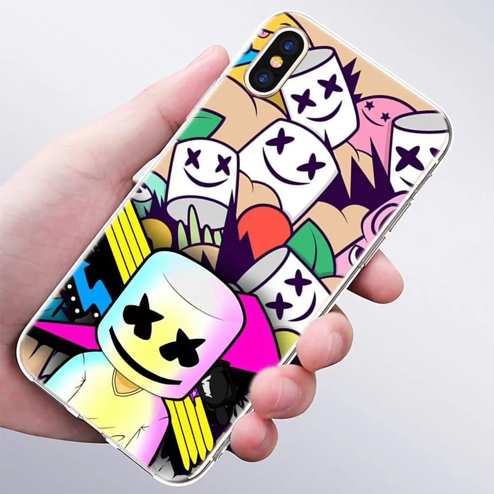 009 Роскошный мягкий силиконовый чехол для телефона DJ marshmallow для Apple iPhone 11 Pro XS Max X XR 6 6S 7 8 Plus 5 5S SE Модный чехол - Цвет: 009