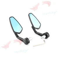 1pair universal motorcycle mirrors rear view handle bar end rearview side mirrors for yamaha fz1 fz6 fz6r fz8 fz09 fz10 xjr1300