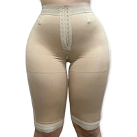 high compression women butt lifter with hooks and eyes front closure zipper in crotch weight loss diet skims fajas colombianas