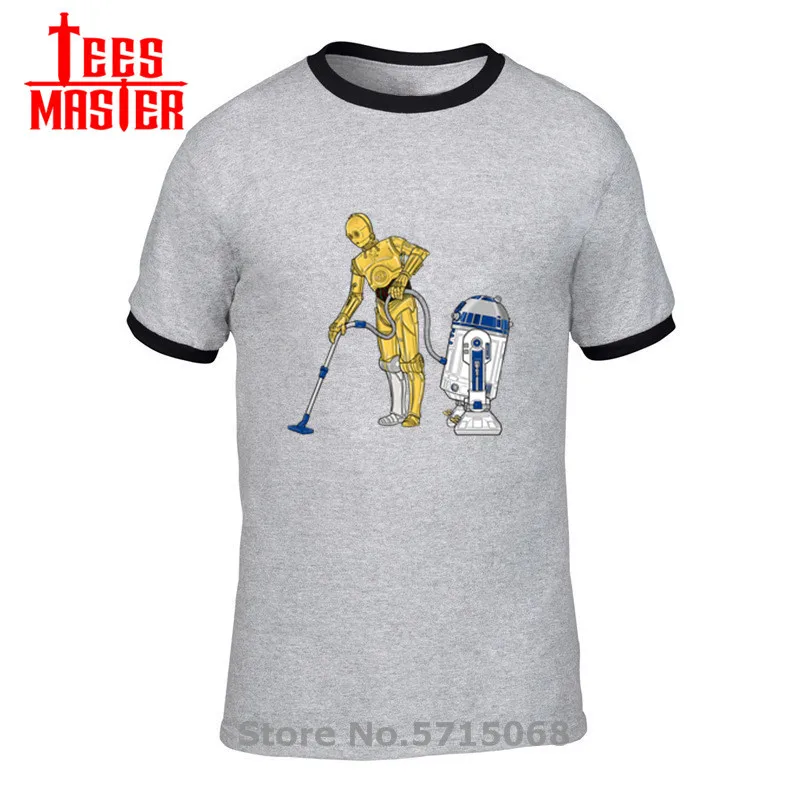 Новые 2020 Мужская футболка с изображением инопланетян забавная дроидов R2 D2 C 3PO