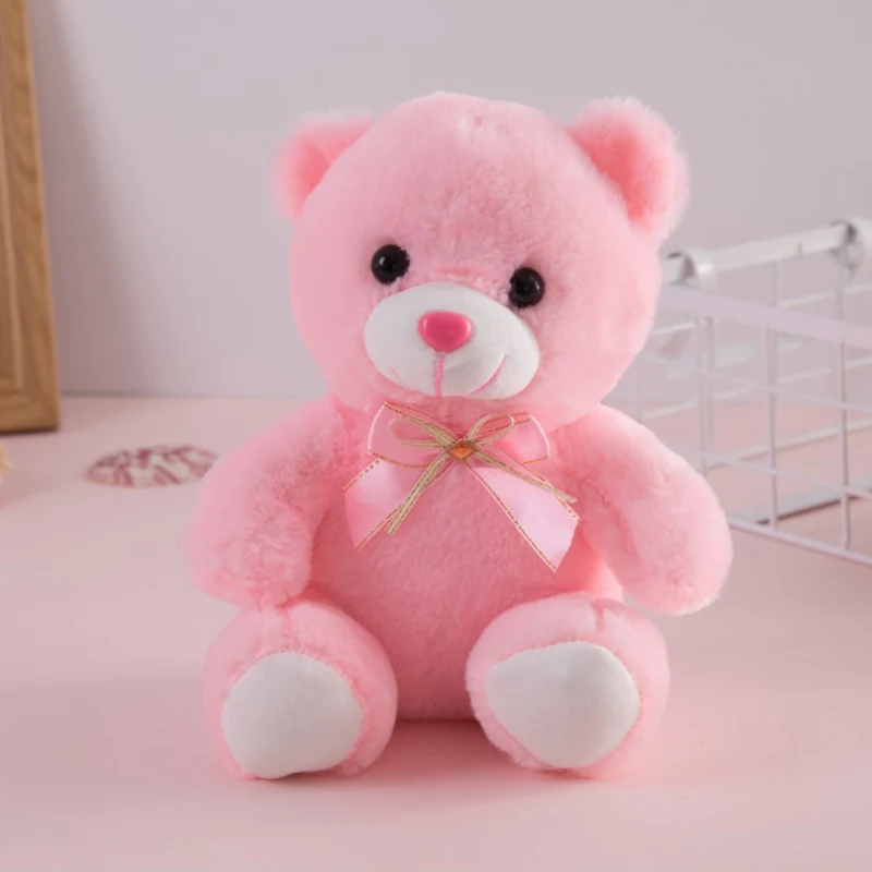 Детские светящиеся плюшевые игрушки со светодиодный светкой мягкий мишка тедди