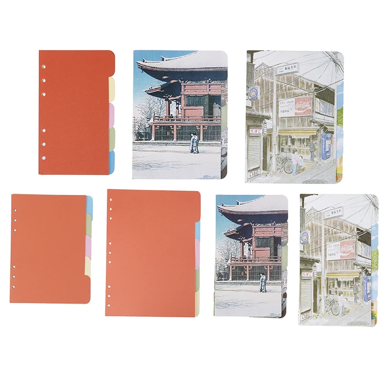 

A5 A6 B5 Inner Page Organizer Notebook Index Separator 6 Holes Divider Pages