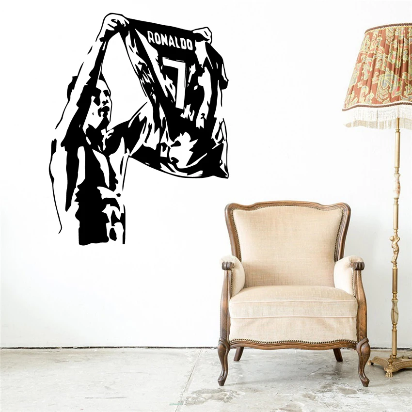 Настенная Наклейка с изображением футбольного игрока настенная наклейка