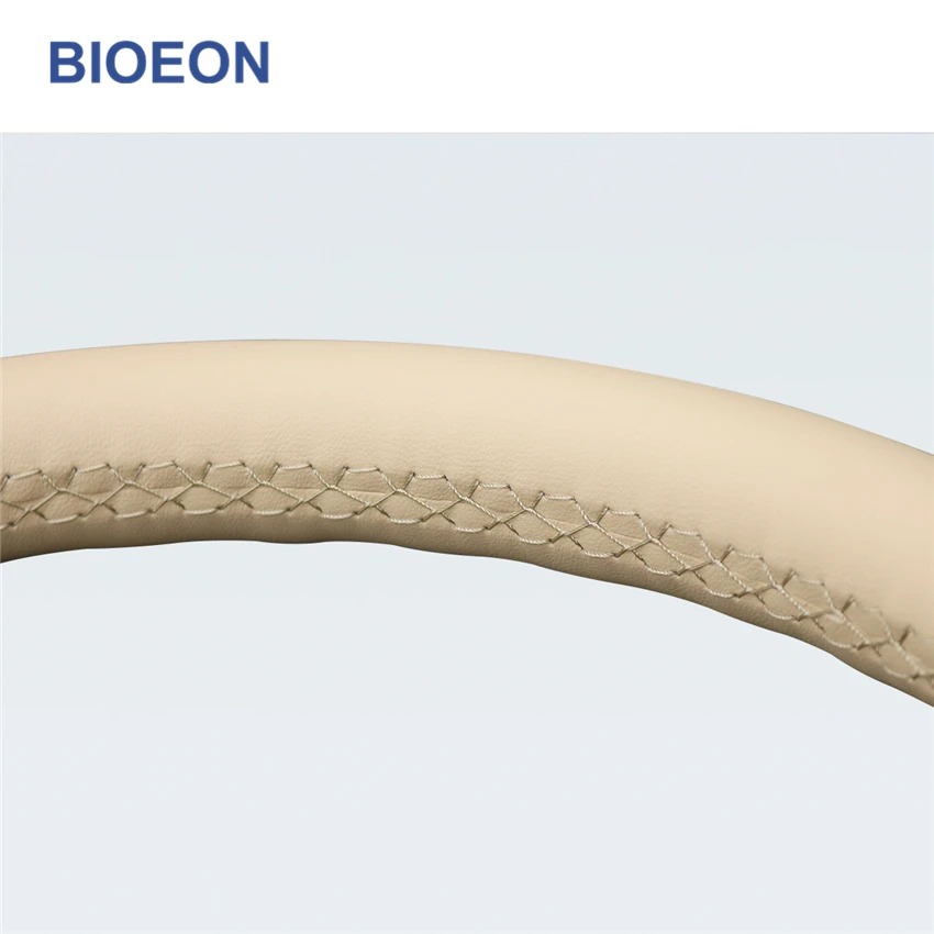 beige pu artificial leather hand sewing car steering wheel covers for mercedes benz e class w211 g class w463 2002 2006 2007 free global shipping