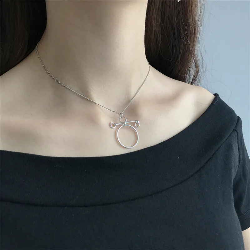 RUIYI реальные 925 Серебряный крест ожерелье с круглой подвеской для женщин модные