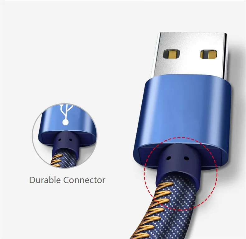 NOHON USB кабель Джинсовый Ковбой mi cro usb type C Быстрая зарядка USB C кабель для передачи данных для samsung S10 Xiaomi mi huawei кабель для зарядки телефона