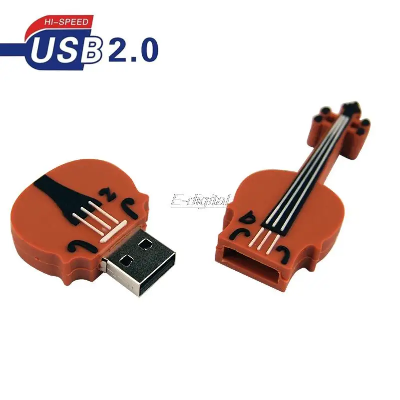 USB флеш накопитель 2 0 с рисунком скрипки флешки 32 Гб Память Usb 64 палка Виолончель