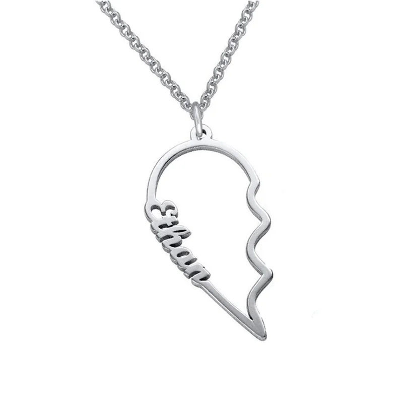 Романтическое колье с двойным сердцем ожерелье именем на заказ свадебное