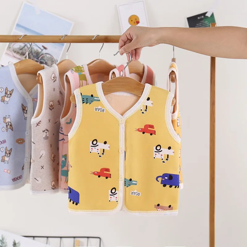 Жилет детский хлопковый осенний теплый для мальчиков 6-24 месяцев