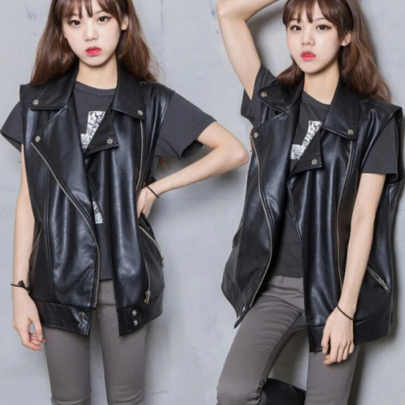 Локомотив женский жилет байкерские Жилеты для женщин модная Корейская женская