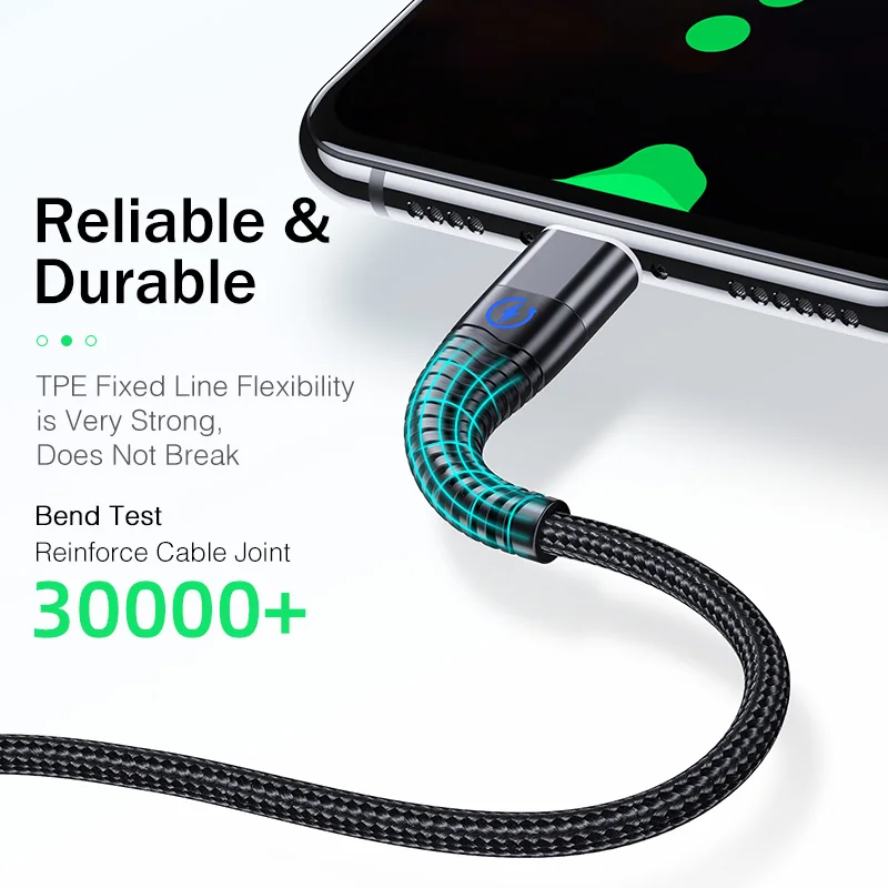 Магнитный кабель для iPhone Samsung YKZ 3A магнитный USB быстрой зарядки телефона Micro Type C