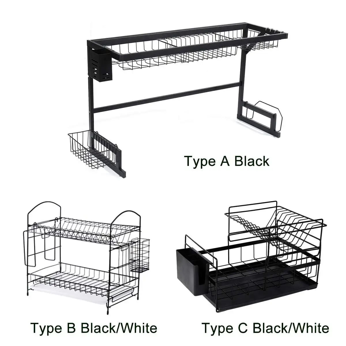 

Kitchen Shelf Organizer Dishes Drying Cutlery Rack Over Sink Drain Rack Kitchen Storage Shelves Desktops Kitchen Accessories