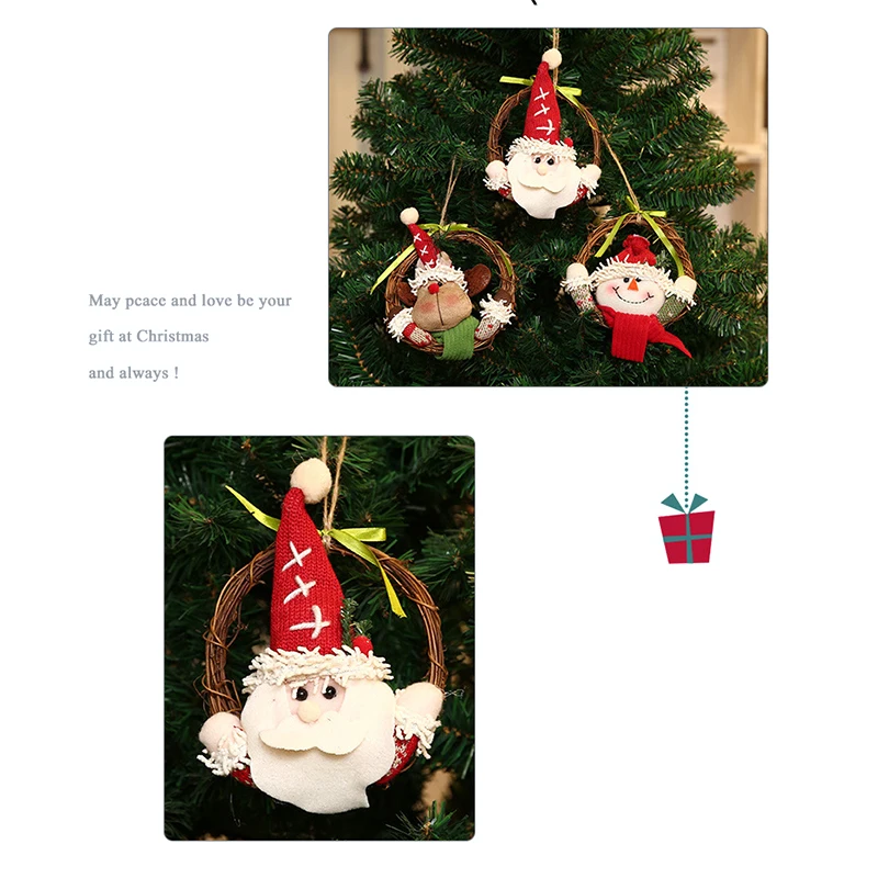 Navidad декор для вечеринок Мини Рождественские куклы Рождественская елка висячие
