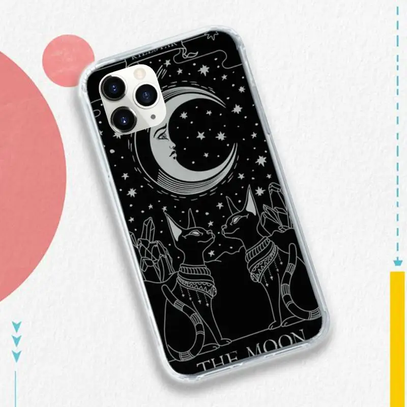 

Tarot Mystery totem Witches moon pattern Phone Case for iPhone 11 12 mini pro XS MAX 8 7 6 6S Plus X 5S SE 2020 XR