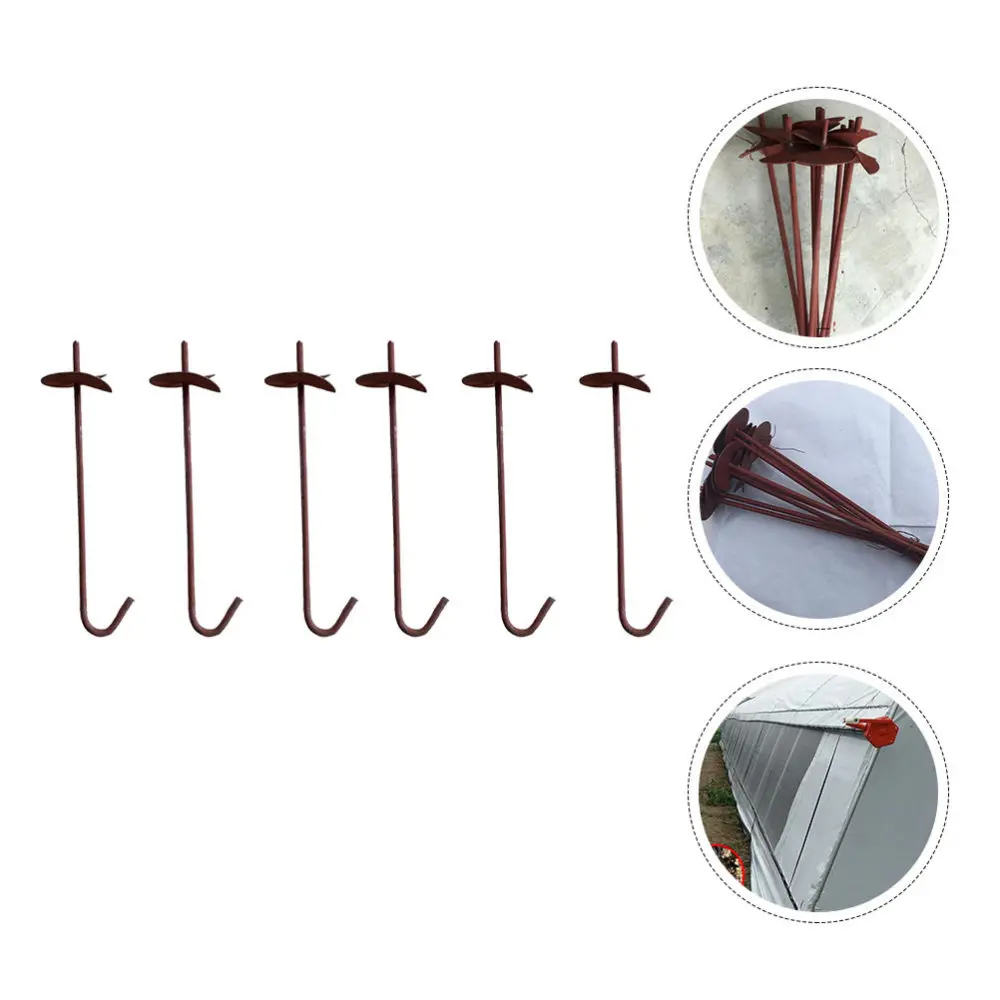 

6Pcs Heavy Duty Ground Anchor Greenhouse Shed Tie Down Stakes Gardening Supplies