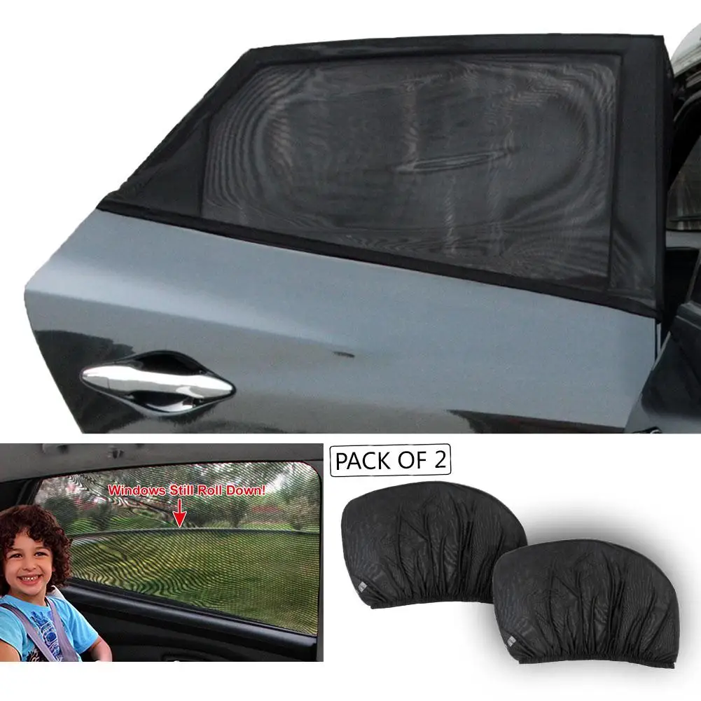 

2pcs Car Styling Accessories Sun Shade Auto UV Protect Curtain Side Window Sunshade Mesh Sun Visor Protection Window Films Hot