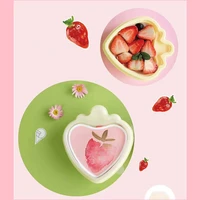 25pcs net red baking package mango banana strawberry mousse cake favor pastry pudding ice cream dessert cup with lid and sticker