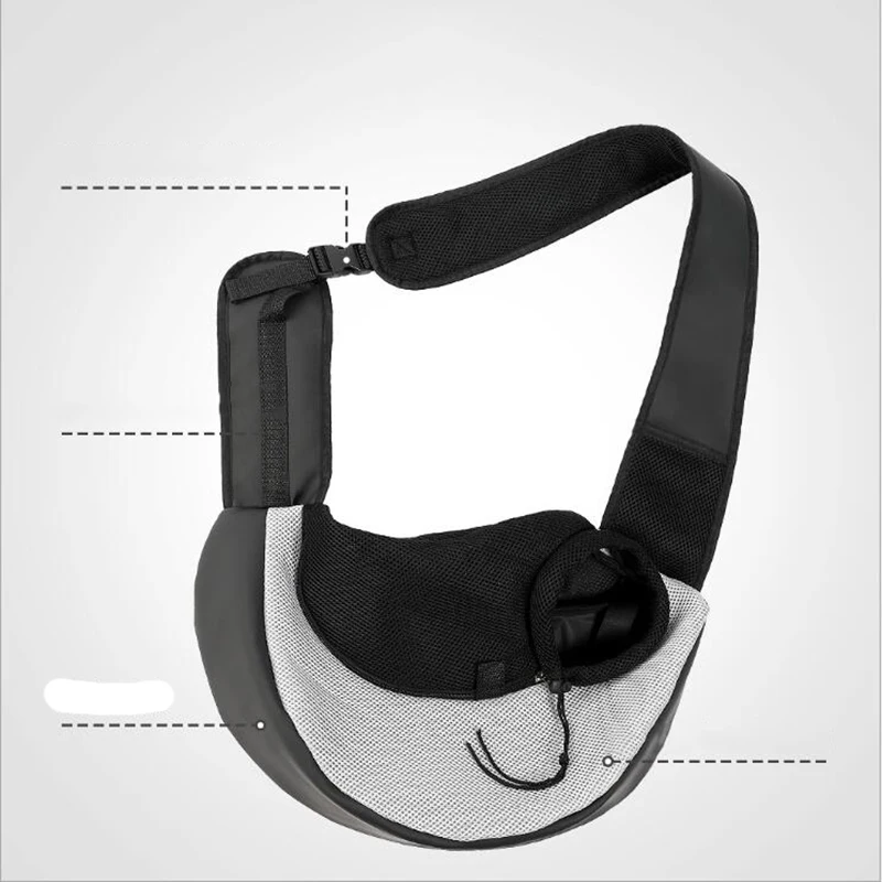 

White Breathable Mesh Pet Carrier Small Dog Front Carrier Bag Travel Puppy Cat Carrying Dog Shoulder Bag Drop Shipping