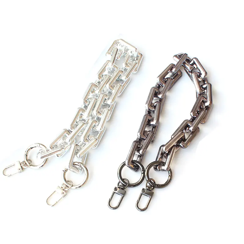 

Small Square Finished Product Chain Tree Finger Non-fading Acrylic Door Buckle Plastic Chain Spring Ring Handle Chain