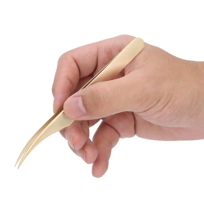 

Curved Tweezers Tweezers Rust-proof for Manicurist for Nail Art