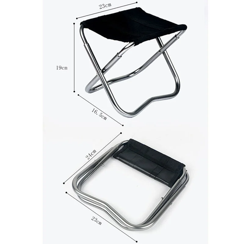 

Portable Folding Chair Lightweight Stool Oxford Cloth Al Alloy Beach 304 Rivet Camping Chairs Outdoor Fishing Chair