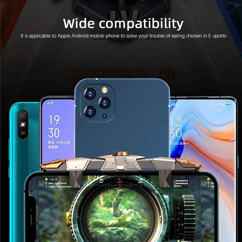 

G15 PUBG Controller Game Gamepad Joystick L1R1 Free Fire Shooting Key Aim Button Trigger Gamepad For IPhone Android Mobile Phone