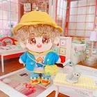 Одежда для куклы со звездами, 20 см, синяя куртка, клетчатые штаны, утиный Топ, костюм 20 см, хлопковые аксессуары для кукол