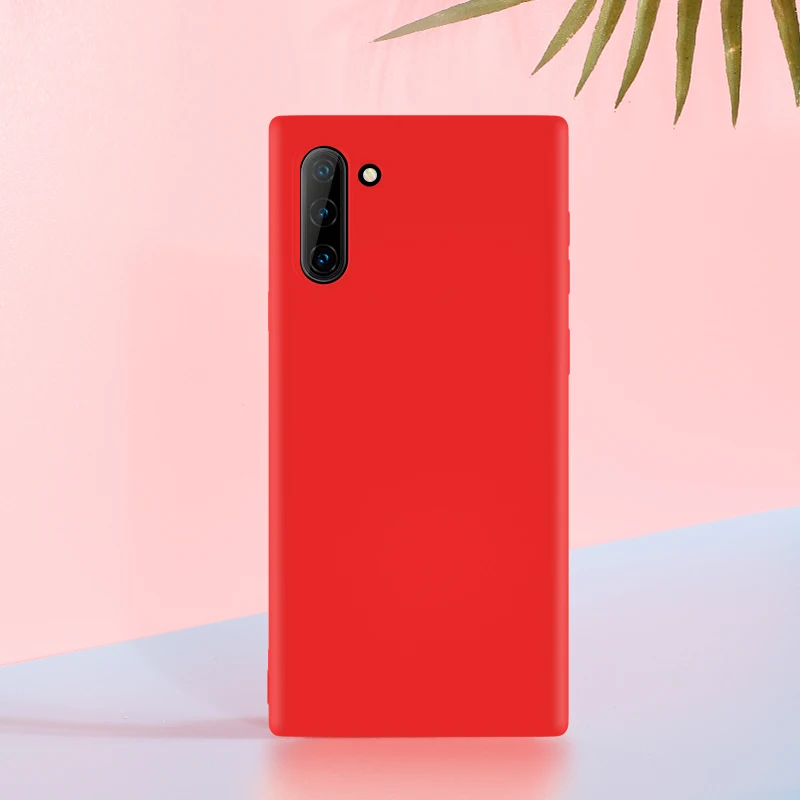 For Samsung Galaxy Note 10 plus Case Liquid Silicone Rubber Super fiber smooth all inclusive Note10 5g Back cover |