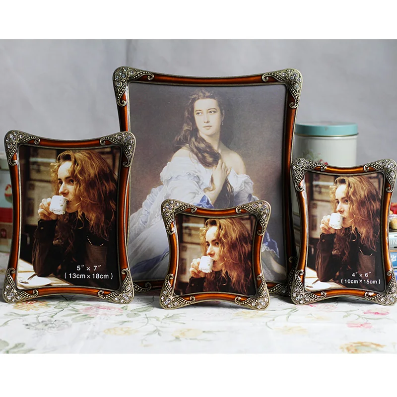 7 дюймовая металлическая фоторамка для украшения дома Свадебная подарок на день