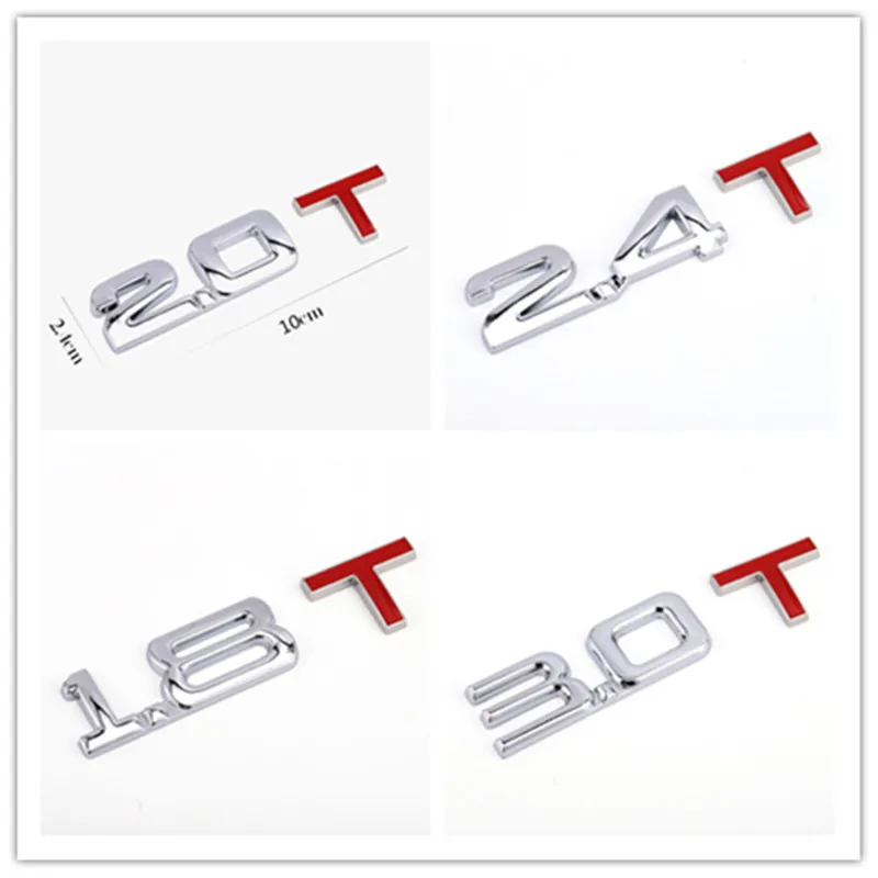 

3D Metal Car Sticker Displacement Standard 1.8T 2.0T 2.4T 3.0T Digital Modified Car Standard Metal Car Tail
