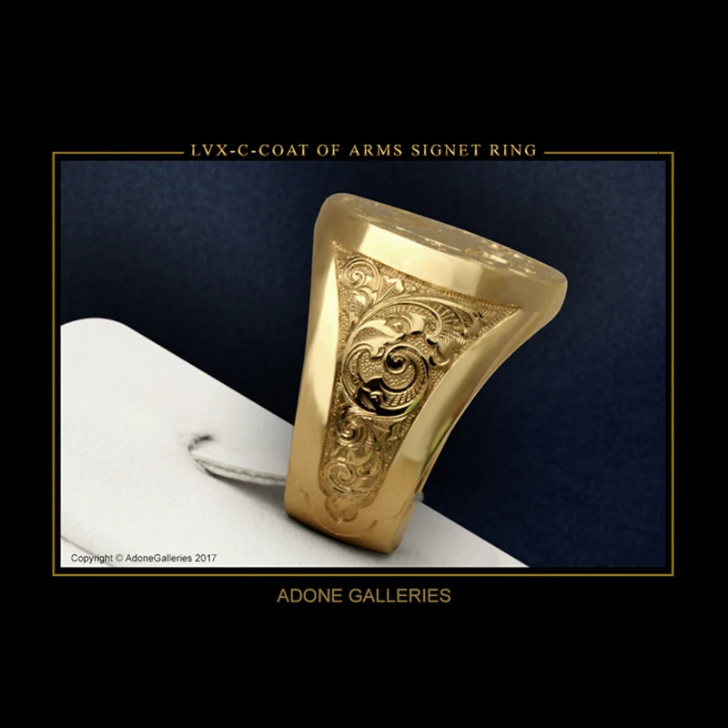 Мужское кольцо ручной работы в стиле панк золотистое с изображением короны и