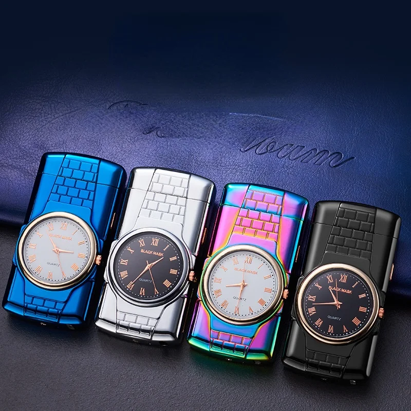 Новинка 2021 цветные часы и дуговая зажигалка индивидуальная креативная