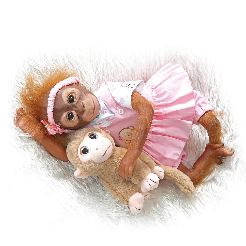 Реалистичная кукла Обезьяна 21 дюйм 52 см младенец Реборн обезьянка ручной работы