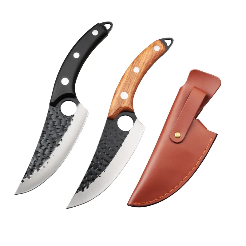 

Handmade Stainless Steel Kitchen Fish Boning Knife Filet Bait Knives Meat Cleaver Outdoor Camp Cutter Butcher Knife With Sheath