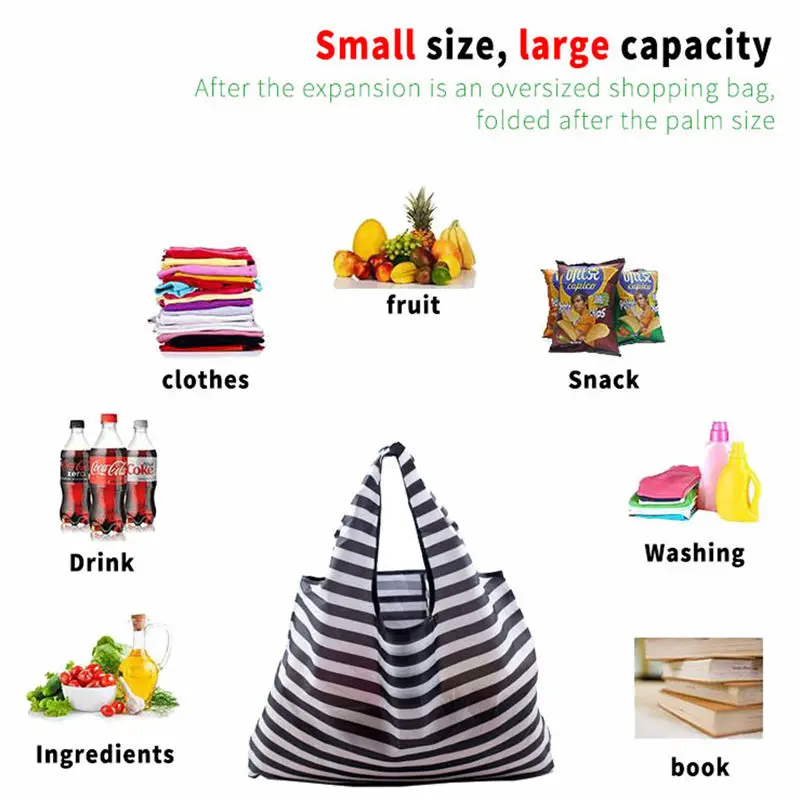 1 шт. складная сумка для покупок Водонепроницаемая Складная Наплечная Сумочка